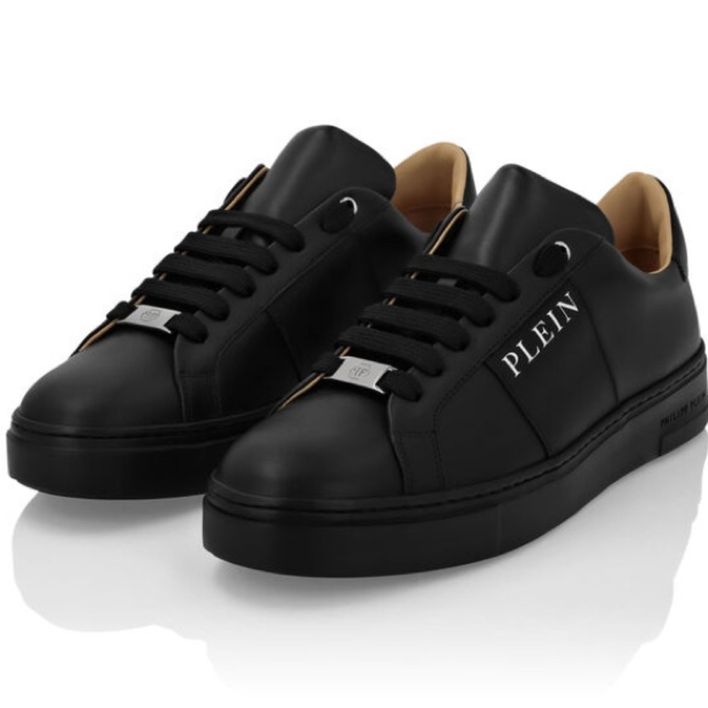 Philipp Plein Nappa Leather Lo-Top Black Sneakers - Picture 10 of 15